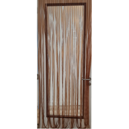 Vliegengordijn/deurgordijn PVC tris bruin 90 x 220 cm