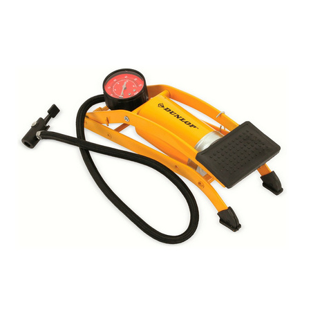 Yellow foot pump with pressure meter
