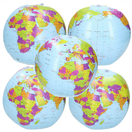 Inflatable beachballs globe set 