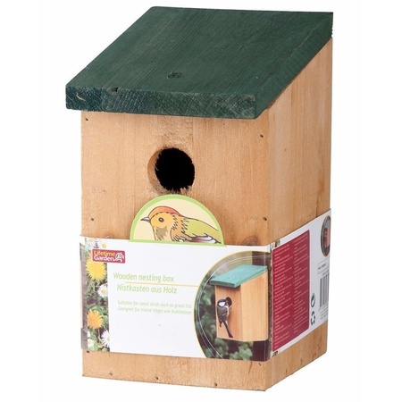 Voordeelset van 10x stuks vogelhuisjes houten nestkastjes 22 cm