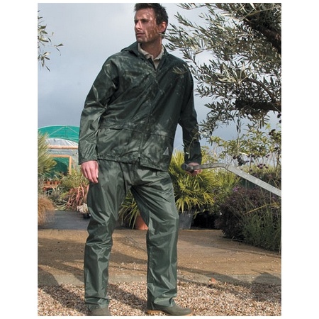 Green rainsuit for adults