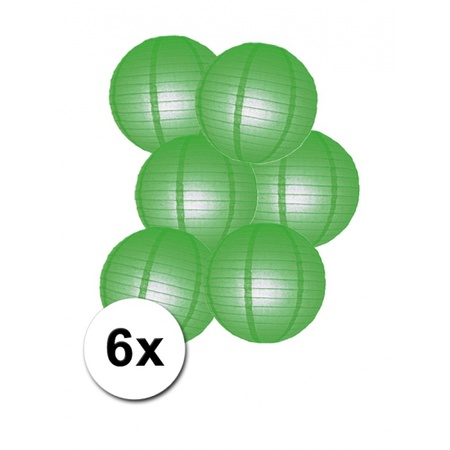 Voordelig lampionnen pakket groen 6x