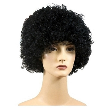 Black wig with curls