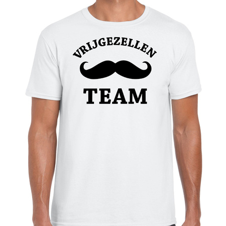 Vrijgezellen feest t-shirt voor heren - Vrijgezellen Team - wit - bachelor party/bruiloft