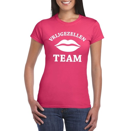 Vrijgezellenfeest Team t-shirt roze dames