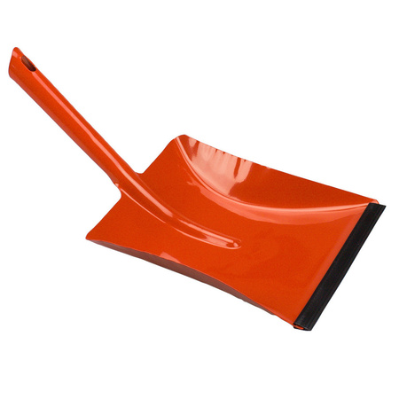 Dustpan - metal - 40 x 22 cm - red - for indoor and outdoor