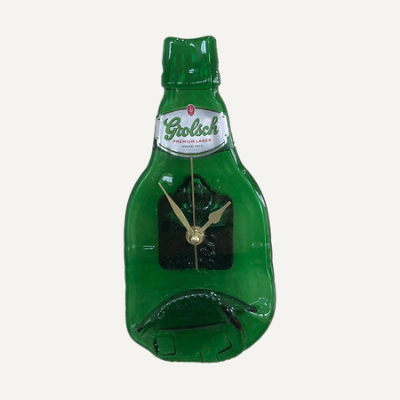Wandklok - Grolsch bier klok - groen - 23 x 10,5 cm