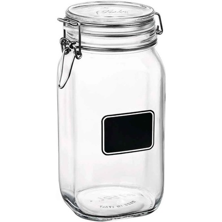 Set of 4x preserving jars/canning jars with chalk board 750 ml - 1,5 liter