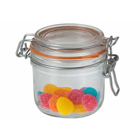 Weck jars 0.2L with 10 pieces rubber ring orange 