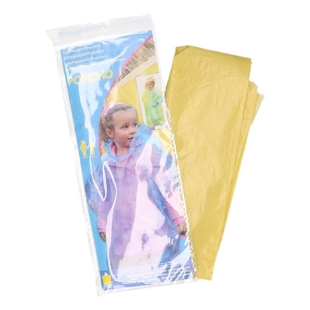 Disposable rainsuit for kids yellow