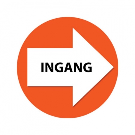 Direction sign set Ingang orange