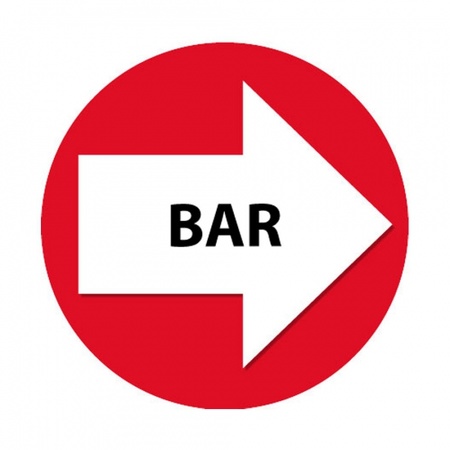 Direction sign set red Bar 