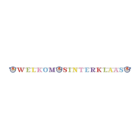 Welkom Sinterklaas letterslinger snoepgoed 1 meter