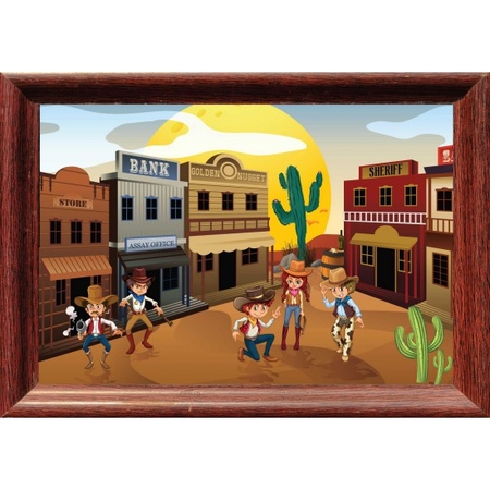Western town poster 59 x 42 cm