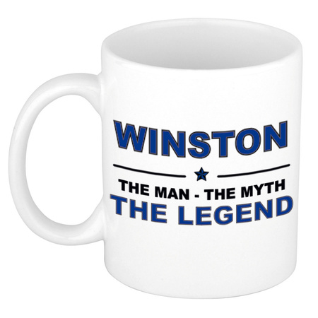 Winston The man, The myth the legend cadeau koffie mok / thee beker 300 ml