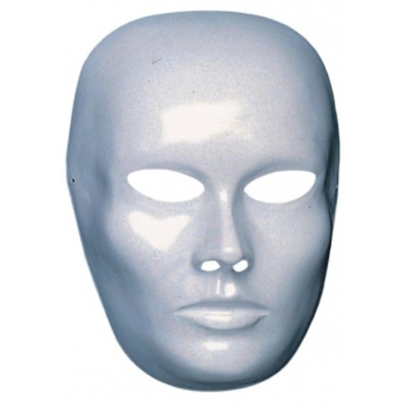 White mask of a male face