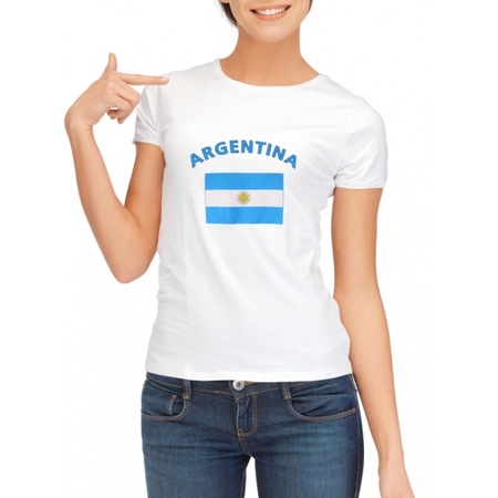 Wit dames t-shirt Argentinie