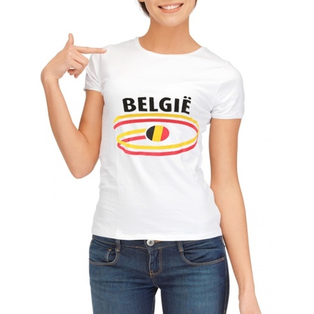 Wit dames t-shirt Belgie