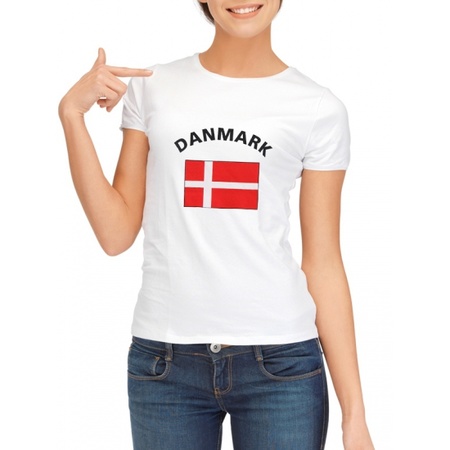 Wit dames t-shirt Denemarken