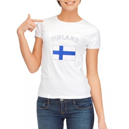 Wit dames t-shirt Finland