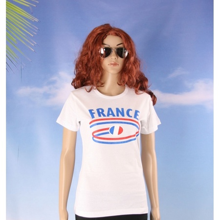 Wit dames t-shirt Frankrijk