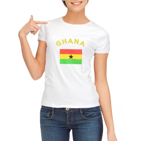 T-shirt flag Ghana for ladies