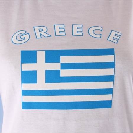 Wit dames t-shirt Griekenland