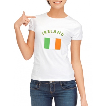 Wit dames t-shirt Ierland