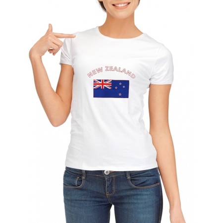 T-shirt flag New Zealand for ladies