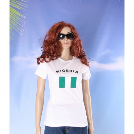 T-shirt flag Nigeria for ladies