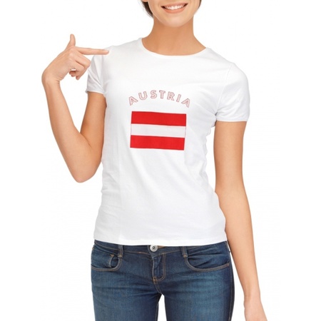 Wit dames t-shirt Oostenrijk