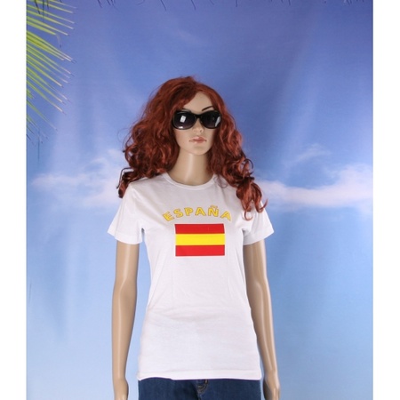 T-shirt flag Spain for ladies