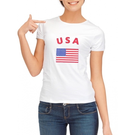 Wit dames t-shirt USA