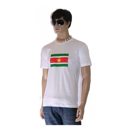 Wit grote maten shirt Suriname