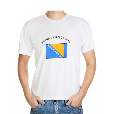 Wit heren t-shirt Bosna I Hercegovina