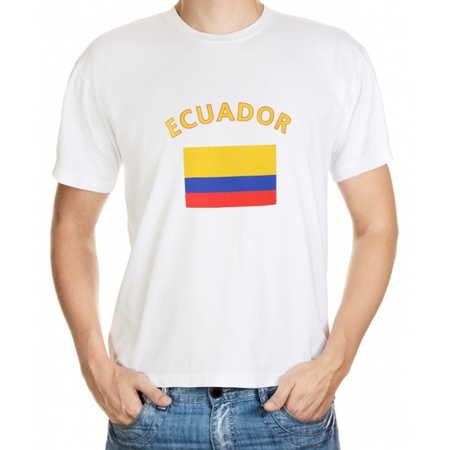Wit heren t-shirt Ecuador
