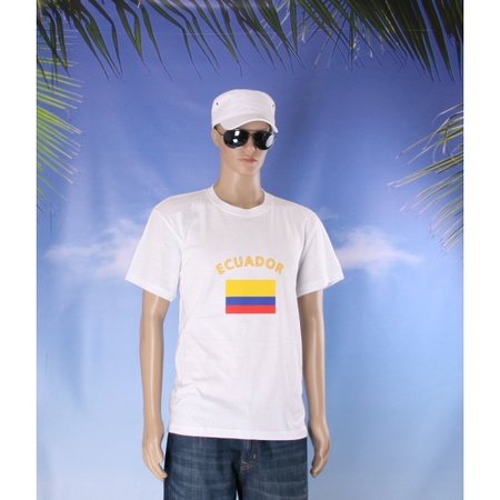 Wit heren t-shirt Ecuador