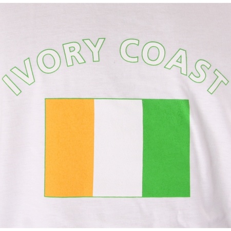 Wit heren t-shirt Ivoorkust
