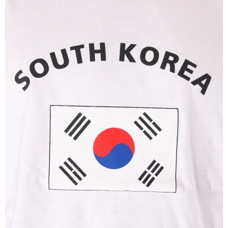 Wit heren t-shirt Zuid Korea