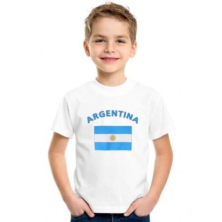 Wit kinder t-shirt Argentinie