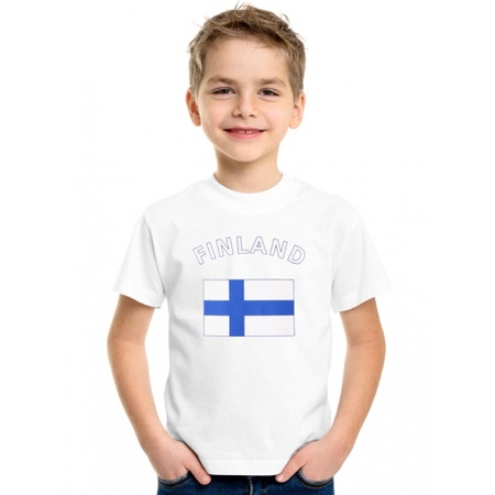 Wit kinder t-shirt Finland