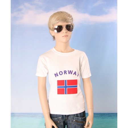 Wit kinder t-shirt Noorwegen