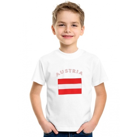Wit kinder t-shirt Oostenrijk