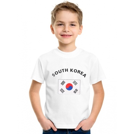 Wit kinder t-shirt Zuid Korea