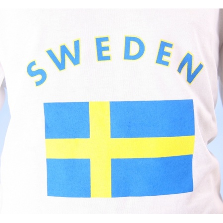 Wit kinder t-shirt Zweden