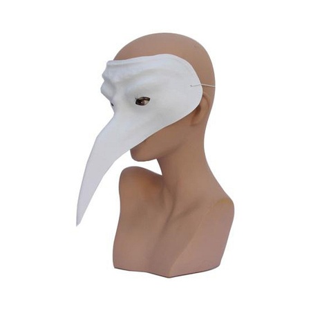 White Venetian beak mask
