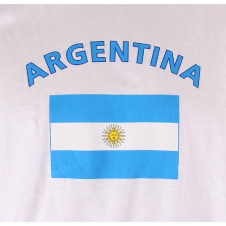 Wit t-shirt Argentinie heren