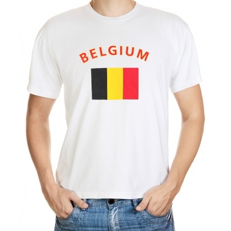 Wit t-shirt Belgie heren