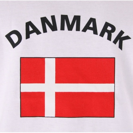 Wit t-shirt Denemarken heren