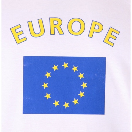 Wit t-shirt Europa heren